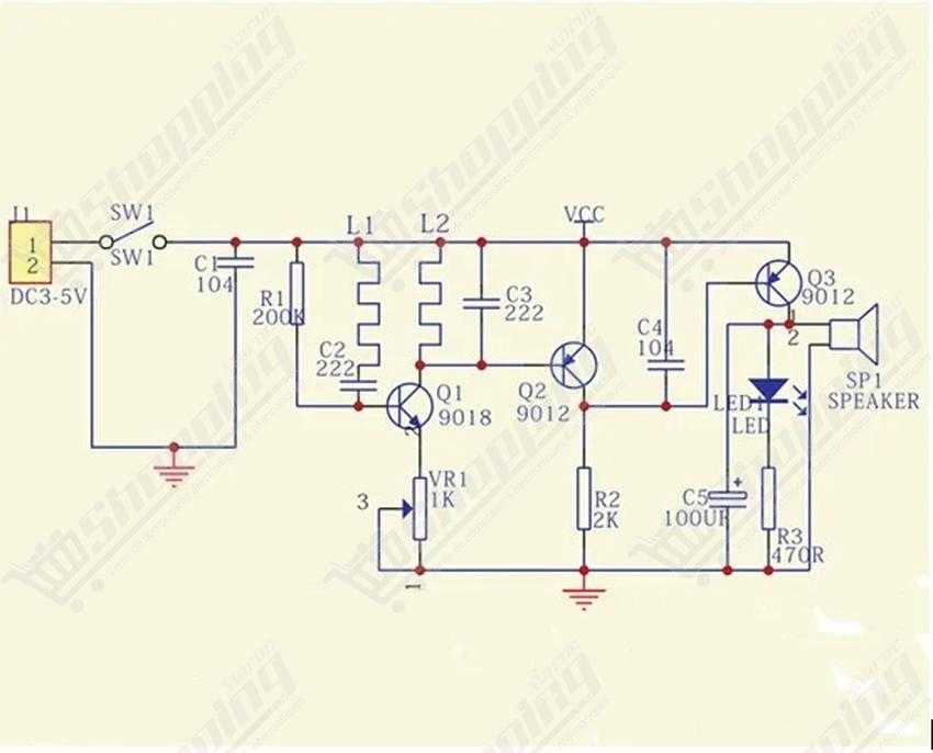 Kit électronique détecteur de métaux DIY 60mm