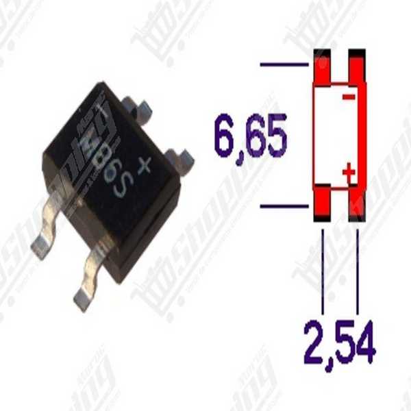 Pont de diode redresseur MB8F SMD SOP-4 0.8A 800V