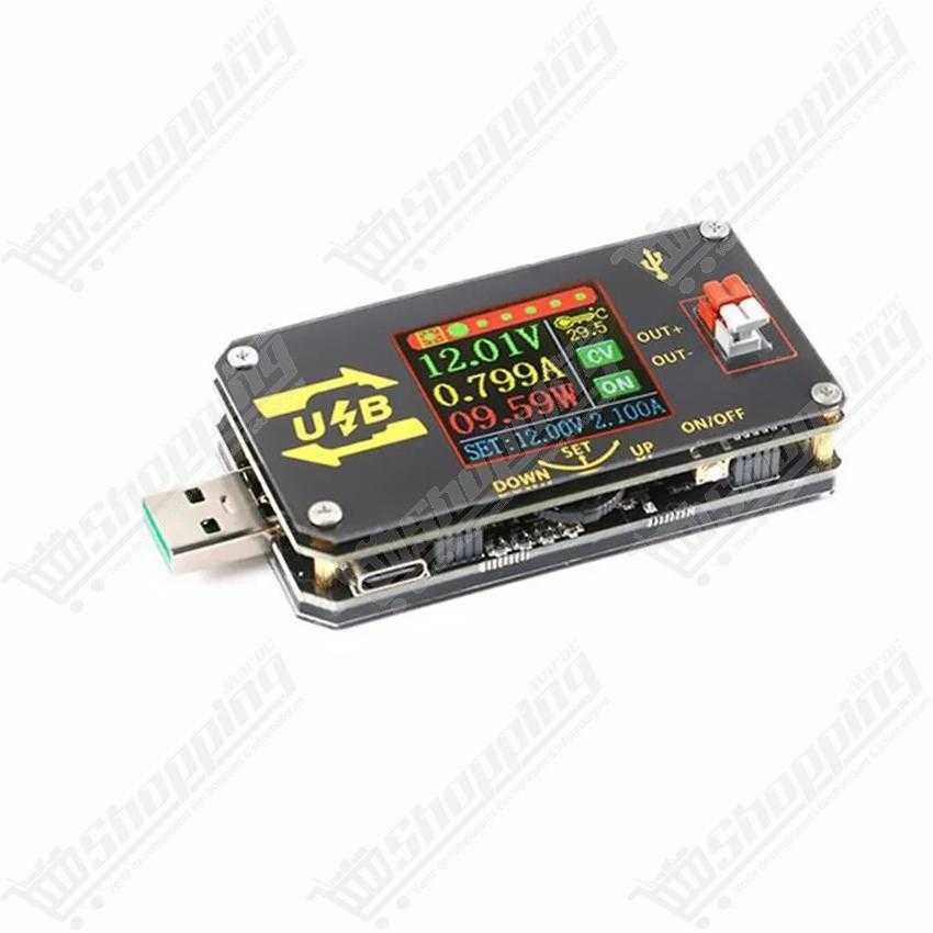 Convertisseur DC-DC Buck-Boost USB réglable 0.6-30V 15W avec afficheur LCD