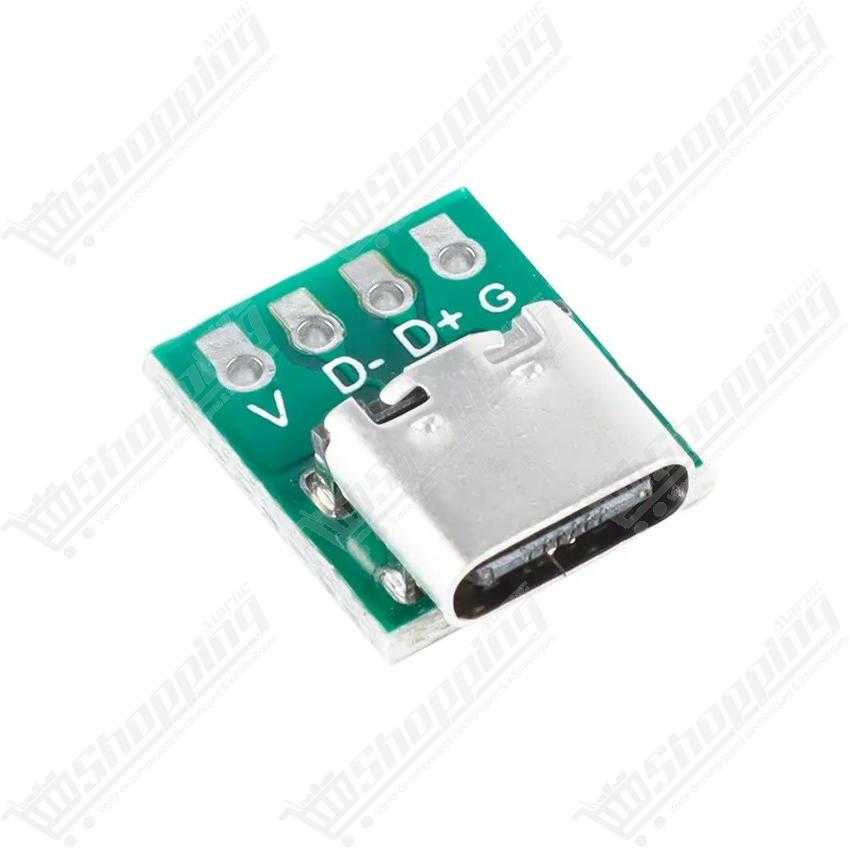 Adaptateur USB Type-C Femelle vers DIP 2.54mm PCB