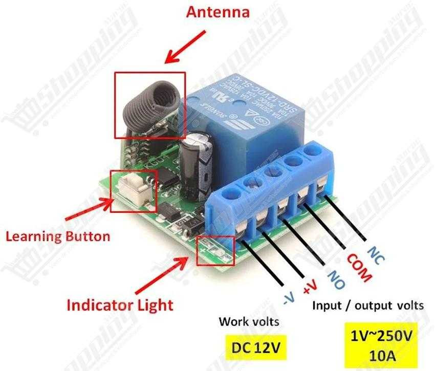 Kit Relais 12V avec Télécommande Universelle 433MHz
