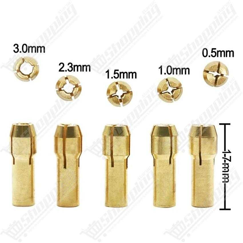 Mini mandrin en laiton 0,5mm - 3,0mm pour mini perceuse