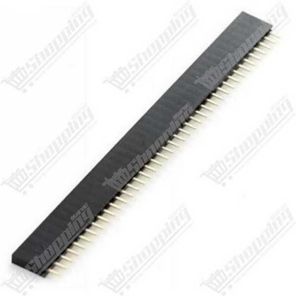 Barrette femelle 1x40 pins pas 2.54mm simple rangée