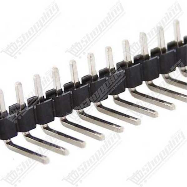 Barrette de pins mâle 1x40 angle droit 2.54mm