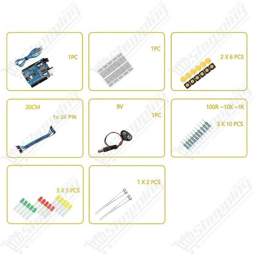 Kit de démarrage Arduino Uno SMD 12 en 1