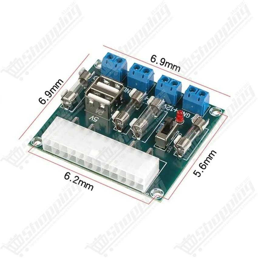 Module de dérivation pour alimentation ATX 24 broches