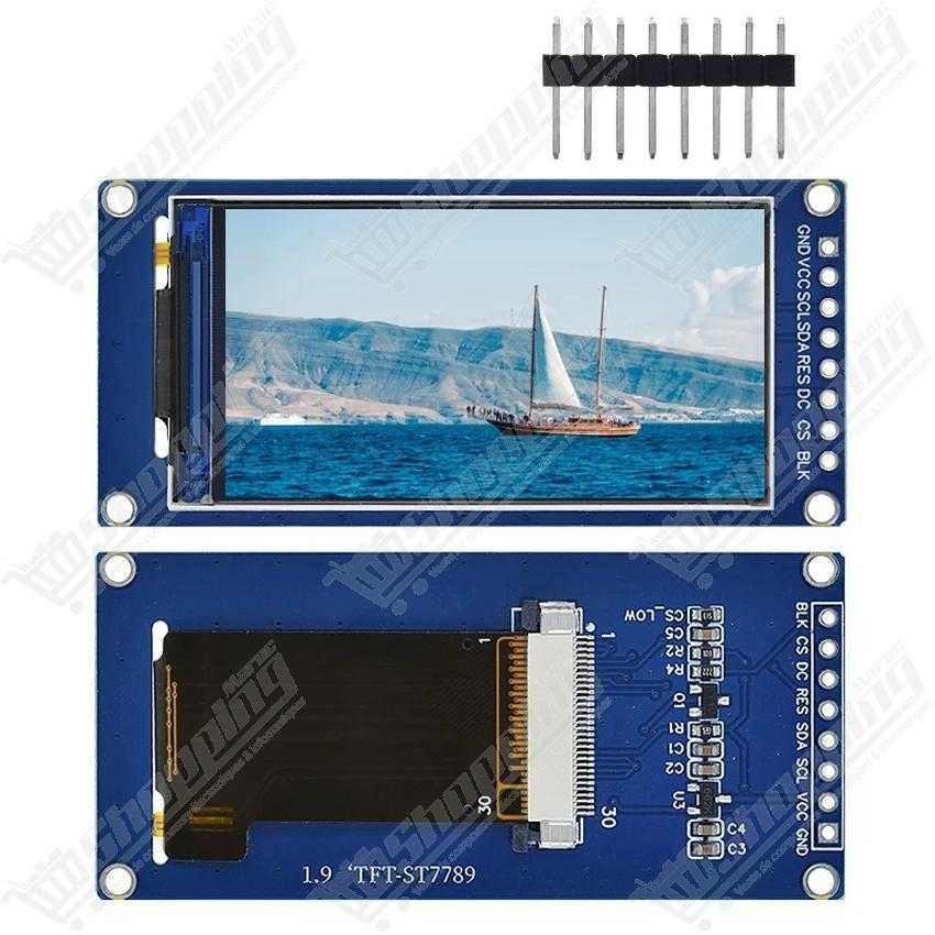 Écran LCD TFT IPS 1.9 pouces 170x320 ST7789 Couleur HD