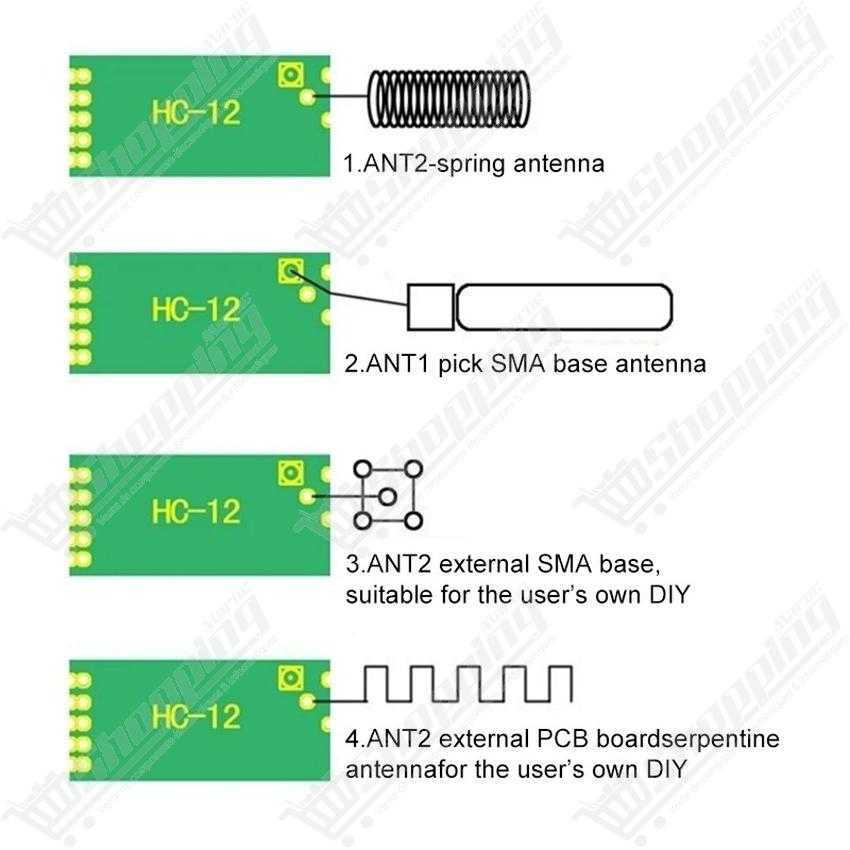 Module émetteur-récepteur sans fil HC-12 SI4438 433MHz