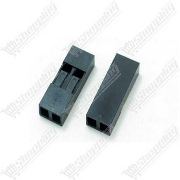 Lot de 10 boîtiers de connecteur Dupont 2 broches 2.54mm