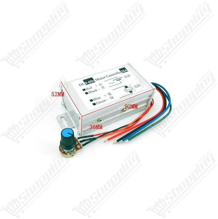 Variateur de vitesse PWM pour moteur DC 9-60V 20A