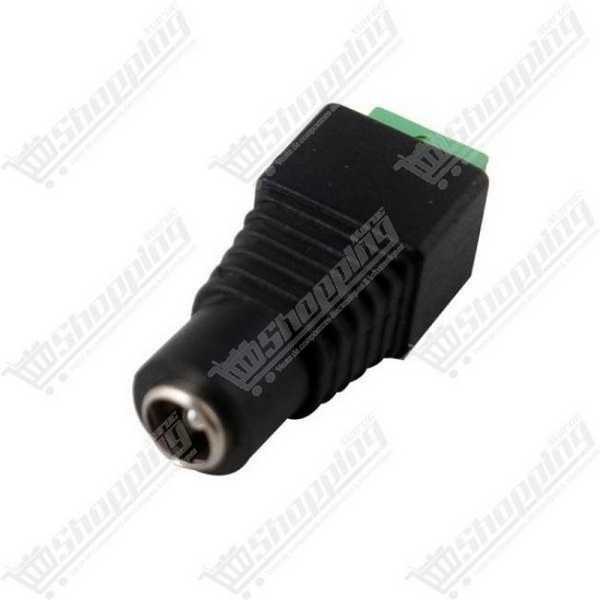 Connecteur Jack DC Femelle 2.1x5.5mm avec Bornier à Vis