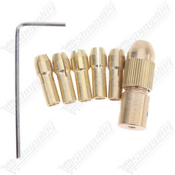 Mini mandrin en laiton 0,5mm - 3,0mm pour mini perceuse