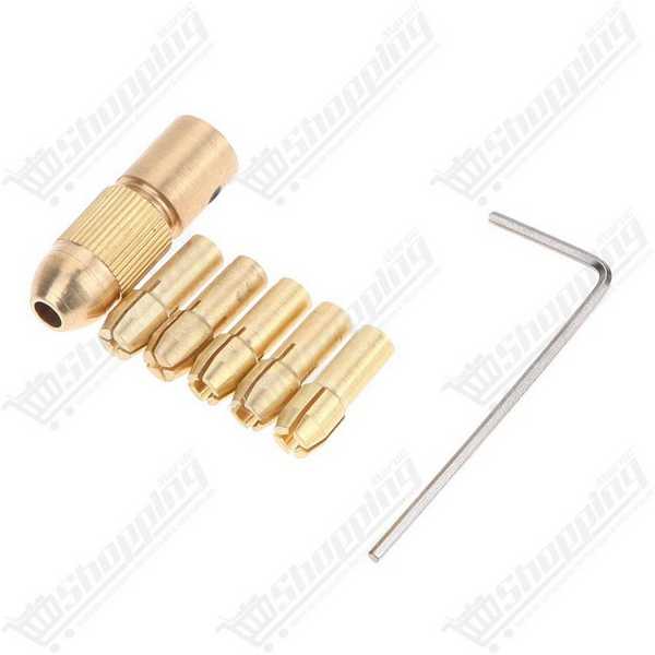 Mini mandrin en laiton 0,5mm - 3,0mm pour mini perceuse