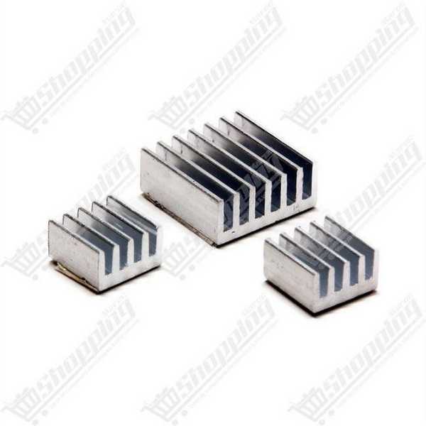 Lot de 3 dissipateurs thermiques en aluminium pour Raspberry Pi