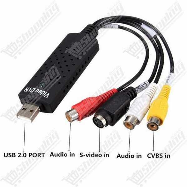 Convertisseur Vidéo et Audio USB 2.0 EasyCap pour VHS, DVD et TV