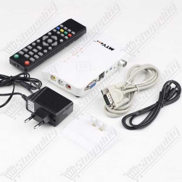 Boîtier Tuner TV Numérique VGA pour Écran LCD/CRT avec Entrée AV