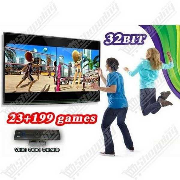 Console i Sports Motion TV 32 bits avec 2 manettes et 222 jeux