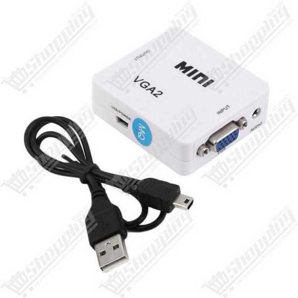 Mini convertisseur VGA vers HDMI avec audio
