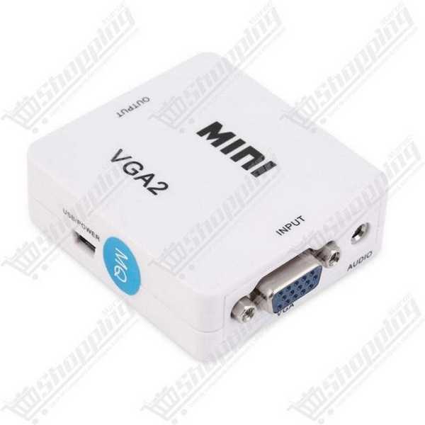 Mini convertisseur VGA vers HDMI avec audio