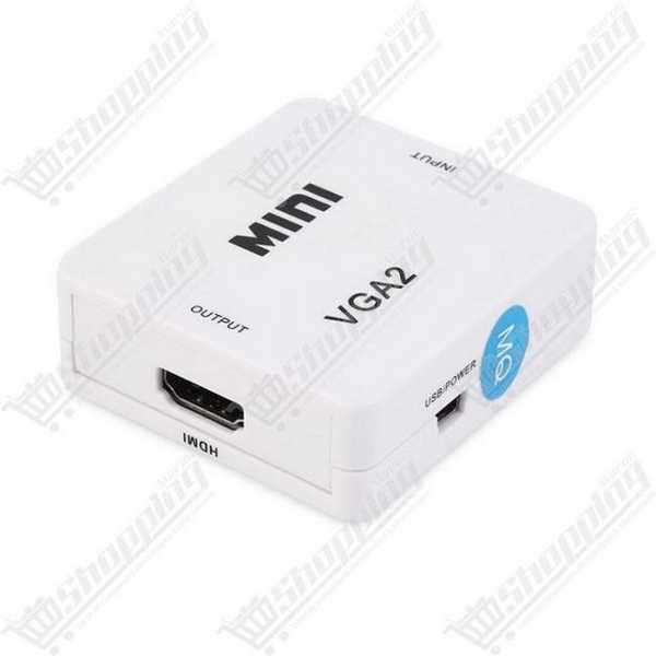 Mini convertisseur VGA vers HDMI avec audio