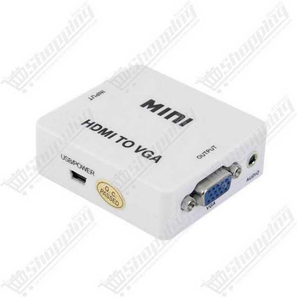 Convertisseur Mini HDMI vers VGA avec audio