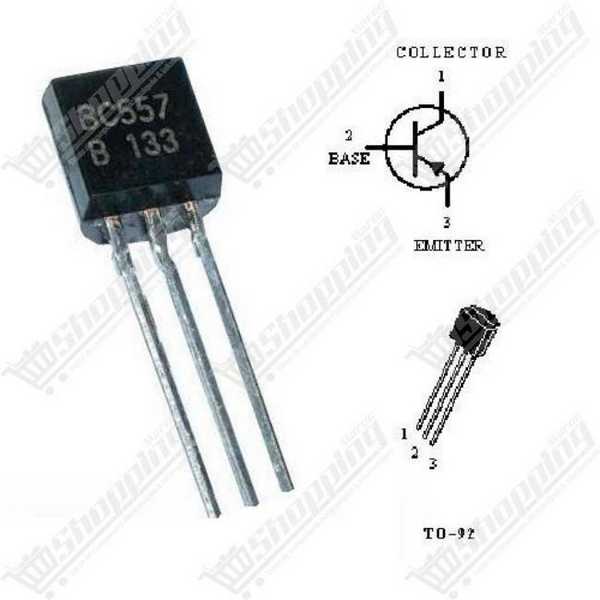 Transistor BC557 PNP 100mA 45V TO-92