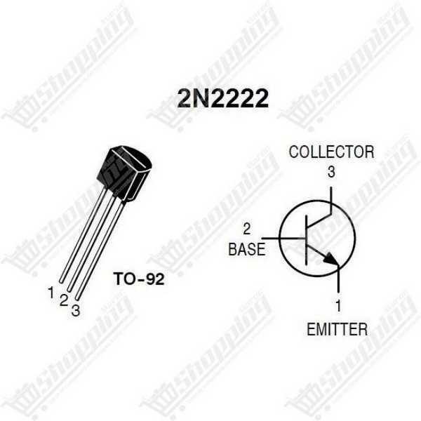 Transistor NPN 2N2222 800mA 30V TO-92