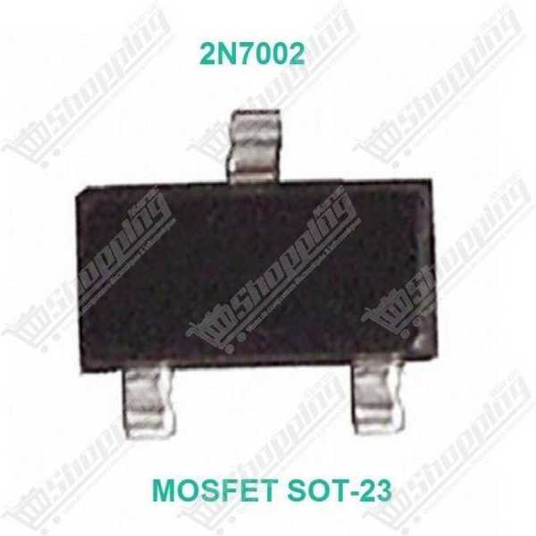 Transistor MOSFET 2N7002 Canal N 60V 300mA SOT-23