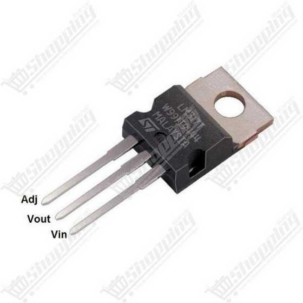 Régulateur de tension ajustable LM317 TO-220 1.2V-37V 1.5A