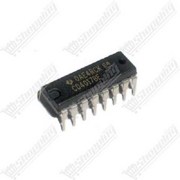 Circuit intégré CD4017 Compteur décimal diviseur DIP-16