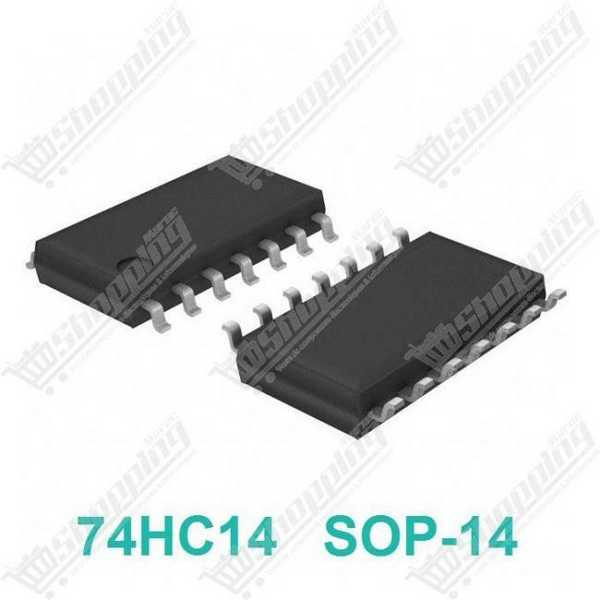 74HC14D SMD SOP-14 - Circuit Intégré Inverseur Hexagonal à Trigger de Schmitt