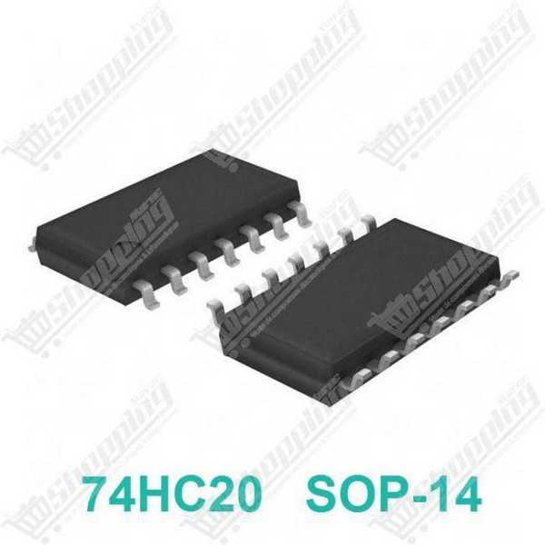 Circuit intégré 74HC20 SMD SOP-14 - Double porte NAND à 4 entrées